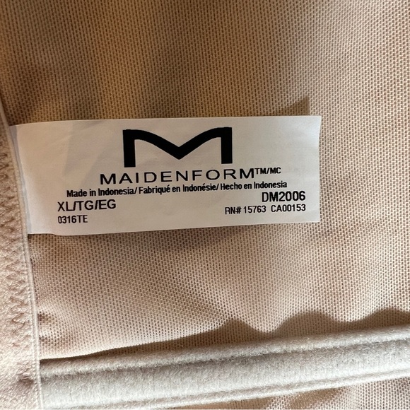 Maidenform Nude XL Hook and Eye Lace Floral Corset - Picture 7 of 9